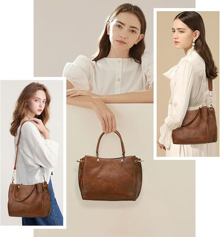 KL928 Women Designer Handbag and Purse, PU Leather Top Handle Satchel Shoulder Bag Tote Bag for Ladies in Kuwait