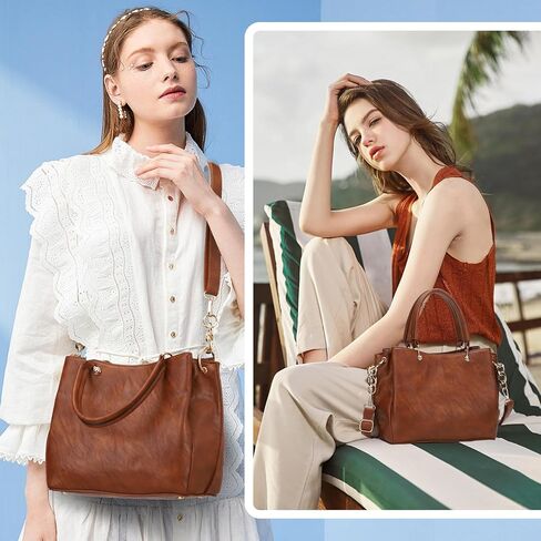 KL928 Women Designer Handbag and Purse, PU Leather Top Handle Satchel Shoulder Bag Tote Bag for Ladies in Kuwait