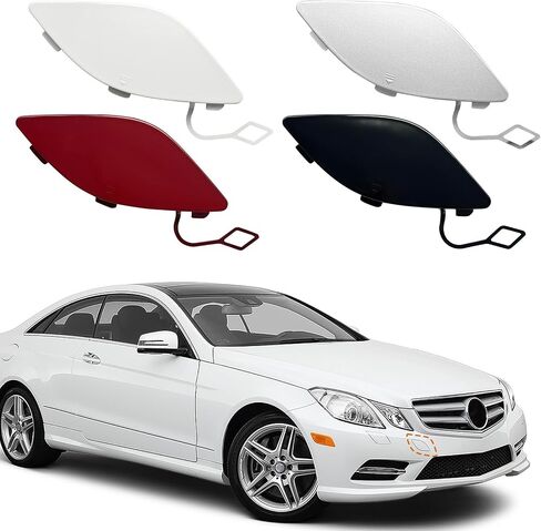 TOPUS Front Bumper Tow Hook Cover for Mercedes Benz E350 E500 E550 2010 2011 2012 2013 for Mercedes Benz E250 11 12 13 Towing Eye Cap Trailer Cover A2078850123 2078850123 (Black, Right Side) in Kuwait