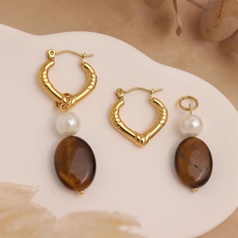 Chunky Gold Rhinestone Dangle Hoop Earrings for Women, Trendy Statement Thick Cubic Zirconia Geometric Drop Huggie Earing Prom Fashion Jewelry Gift in Kuwait