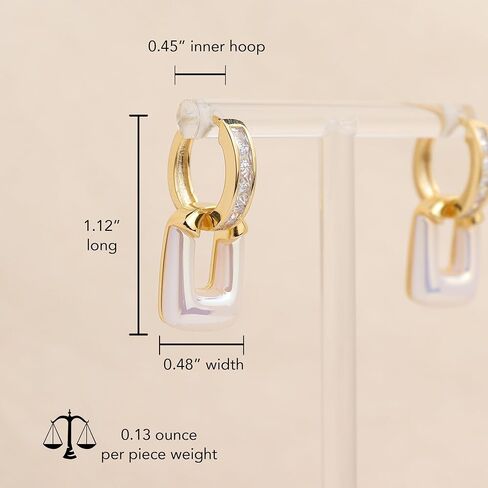 Chunky Gold Rhinestone Dangle Hoop Earrings for Women, Trendy Statement Thick Cubic Zirconia Geometric Drop Huggie Earing Prom Fashion Jewelry Gift in Kuwait