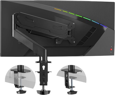 Premium Single Monitor Mount, Single Monitor Arm, Fully Adjustable Gas Spring VESA Monitor Mount, Monitor Stand Desk Mount for Display up to 32 inch LCD Weight Capacity 22lbs, Monitor Arm Mount in Kuwait