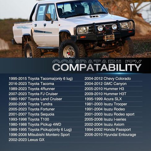 فواصل عجلات Nilight 6x5.5، فواصل عجلات محورية 106 مم تناسب 1995-2023 Toyota Tacoma 4Runner FJ Cruiser Tundra Fortuner Sequoia 2013 2014 2015 2016 2017 2018 2019 2020 2021 2022 2023 in Saudi Arabia