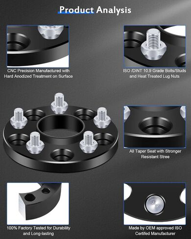 ECCPP 4pcs 15mm 5 Lug 5x114.3mm Wheel spacers hubcentric 5x4.5 to 5x4.5 12x1.5 64.1mm fit for 2006-2018 for Honda Civic 1997-2018 for Honda CR-V 2011-2016 for Honda CR-Z in Saudi Arabia