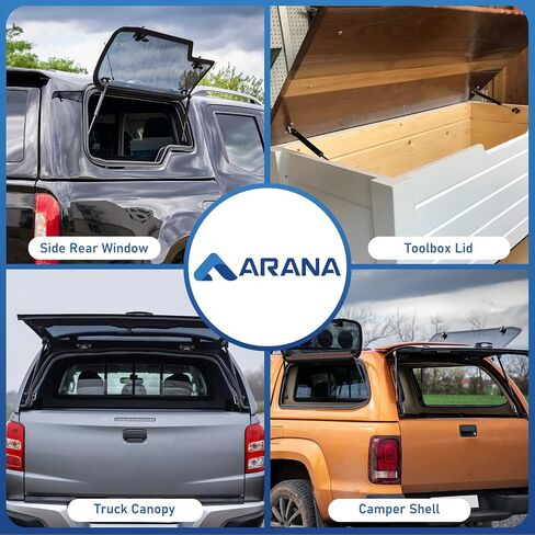 ARANA C16-10788 12 بوصة 35 رطل دعامات غازية صدمات زنبركية C1610788 12 بوصة 35 رطل دعم رفع لصندوق أدوات الشاحنة A.R.E. Camper Shell Leer Topper Window Canopy Cap استبدال أجزاء، 2PCS in Kuwait