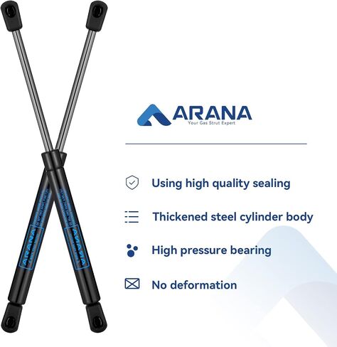 ARANA C16-10788 12 بوصة 35 رطل دعامات غازية صدمات زنبركية C1610788 12 بوصة 35 رطل دعم رفع لصندوق أدوات الشاحنة A.R.E. Camper Shell Leer Topper Window Canopy Cap استبدال أجزاء، 2PCS in Kuwait
