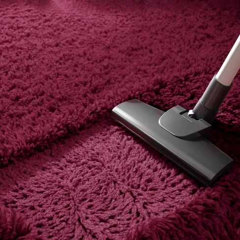 Lifup Area Rug for Living Room, Indoor Shag Fuzzy Carpets, Fluffy Faux Fur Rugs, Non-Slip High Pile Shaggy Carpets, Ultra Soft Plush Rugs for Bedroom Home Decor Burgundy 2x3 Feet in Kuwait