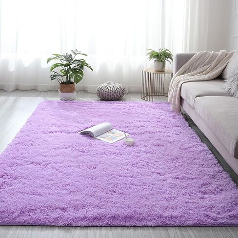 Lifup Area Rug for Living Room, Indoor Shag Fuzzy Carpets, Fluffy Faux Fur Rugs, Non-Slip High Pile Shaggy Carpets, Ultra Soft Plush Rugs for Bedroom Home Decor Burgundy 2x3 Feet in Kuwait