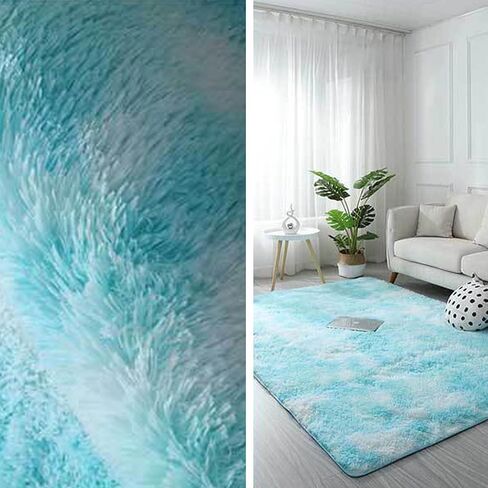 Lifup Area Rug for Living Room, Indoor Shag Fuzzy Carpets, Fluffy Faux Fur Rugs, Non-Slip High Pile Shaggy Carpets, Ultra Soft Plush Rugs for Bedroom Home Decor Burgundy 2x3 Feet in Kuwait