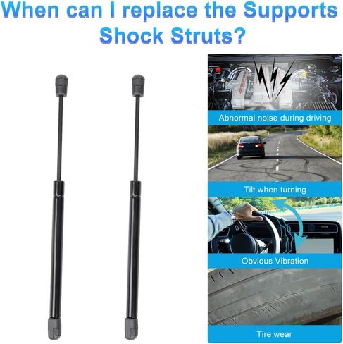 13 بوصة 25 رطل/111N رفع عالمي يدعم صدمات الدعامات الغازية لغطاء العربة Leer الجزء العلوي للنوافذ الخلفية الرفع الهيدروليكي دعم غطاء الشاحنة، استبدال الدعامات المظلة لـ 4125 C1615091 in Kuwait