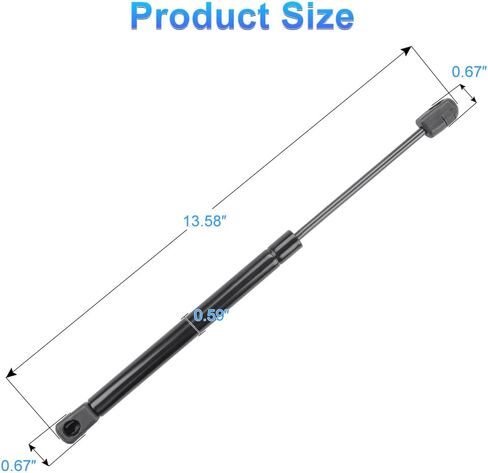 13 بوصة 25 رطل/111N رفع عالمي يدعم صدمات الدعامات الغازية لغطاء العربة Leer الجزء العلوي للنوافذ الخلفية الرفع الهيدروليكي دعم غطاء الشاحنة، استبدال الدعامات المظلة لـ 4125 C1615091 in Kuwait