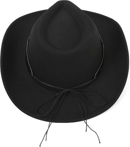 Western Cowboy Hat for Men and Women – Classic Western Style with Adjustable Fit, Vintage Leather Trim in Kuwait