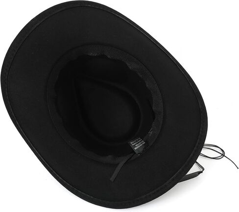 Western Cowboy Hat for Men and Women – Classic Western Style with Adjustable Fit, Vintage Leather Trim in Kuwait