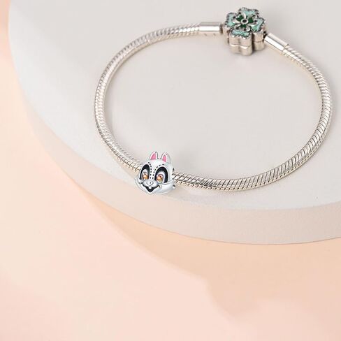 Pets Animals Sterling Silver Charms for Charm Bracelet for Women 5A Cubic Zirconia Dangle Pendant Bracelet Bead in Saudi Arabia