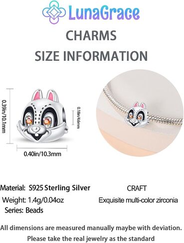 Pets Animals Sterling Silver Charms for Charm Bracelet for Women 5A Cubic Zirconia Dangle Pendant Bracelet Bead in Saudi Arabia