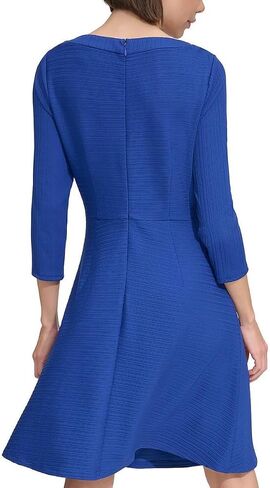 Tommy Hilfiger Women's 3/4 Sleeve Silky Rib Knit Boat Neck Dress in Saudi Arabia