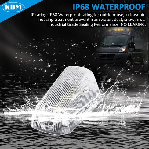 KDM Clear Lens Housing with White Led Bulb Cab Roof Top Marker Lights assembly Fit for 2014-2023 Dodge ram ProMaster 1500 1500 2500 3500 Pick up Truck Van，Mounted Running Clearance Lamp,5Pcs Pack in Kuwait