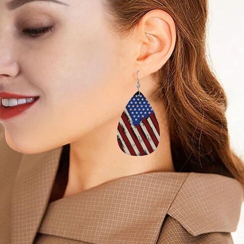 Faux Leather Earrings Leopard Butterfly Teardrop Dangle Earrings Jewelry For Women in Saudi Arabia