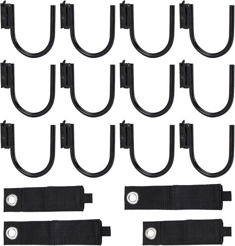 12PCS E Track J Hooks Heavy Duty Large Steel 4" J Hook Accessories for Enclosed Trailers, Use as Box Trucks, Vans, Garage, Workshop & Warehouse Black in Saudi Arabia