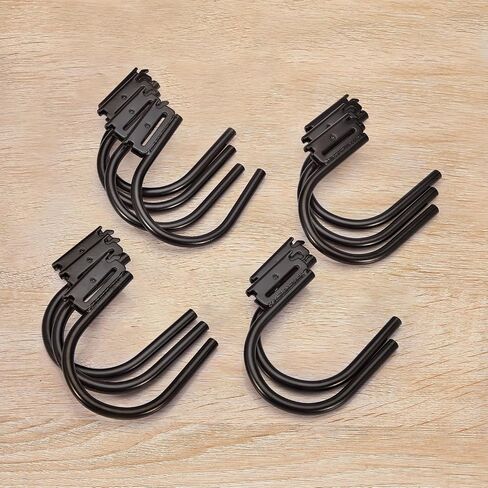 12PCS E Track J Hooks Heavy Duty Large Steel 4" J Hook Accessories for Enclosed Trailers, Use as Box Trucks, Vans, Garage, Workshop & Warehouse Black in Saudi Arabia