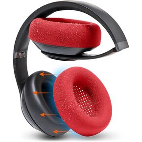 WC SweatZ Studio Pro - Patented Protective Silicone Earpad Covers for Beats Studio Pro Made by Wicked Cushions | Sweatproof & Easily Washable | 90's Black
