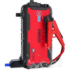 GOOLOO Jump Starter Battery Pack - 1500A Peak Car Jump Box, Water-Resistant Battery Booster for Up to 8.0L Gas or 6.0L Diesel Engine,12V SuperSafe Portable Jumper Starter with Quick Charge,Type C Port
