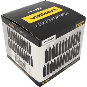Valken CO2 Cartridge 12 gram-25ct,Silver
