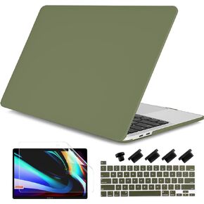 حافظة DONGKE لجهاز MacBook Pro 13 بوصة 2023 2022 2021 2020 طراز A2338 M2/M1 A2289 A2251 مع شريط اللمس ومعرف اللمس، حافظة بلاستيكية صلبة لامعة وغطاء لوحة مفاتيح، وردي فاتح
