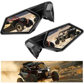 Kiwi Master X3 Side Mirrors Compatible for 2017-2024 Can Am Maverick X3 Accessories Rear View Racing Mirror #715002898