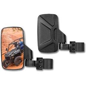 SHEJISI UTV Side Mirrors Fits 1.75"-2" Inch Roll Cage, Upgraded Easy-Adjustable New UTV Mirrors Side View, Compatible with Polaris RZR, Kawasaki Mule, Honda Pioneer Teryx SXS, Yamaha YXZ Wolverine