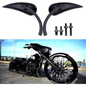 Black Motorcycle Sportster Mirrors for Harley Road King Street Electra Glide Road Glide Dyna Softail Rearview 1982-2018 2019 2020