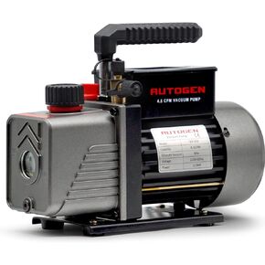 مضخة فراغ AUTOGEN أحادية المرحلة 4.5CFM، مضخة تفريغ هواء 1/3HP 5Pa 110V لـ R12 R22 R134a R410a، مضخة فراغ دوارة دوارة لإعادة شحن مبرد HVAC/AUTO AC، وتفريغ النبيذ، وحلب البقر in Kuwait