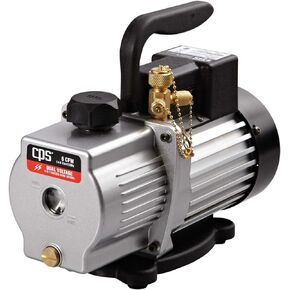 CPS Pro Set VP6S Premium Series 6 CFM Single-Stage Vacuum Pump, Dual Voltage with Gas Ballast Valve, 115 / 230V