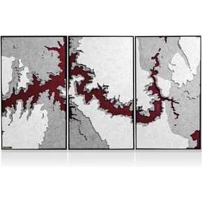 Acoustic Art Panels, Grand Canyon Contour Set, Professional-Grade Acoustic Absorber Diffuser Artwork, for Noise Reduction and Echo Absorption(set of 3 combined to 65 in x 37.5 in x 2 in) in Saudi Arabia