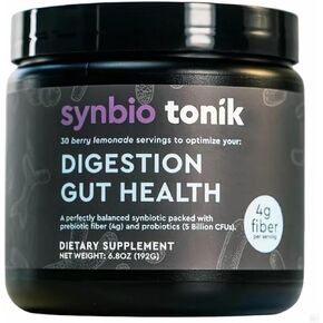 Synbio Tonik Prebiotics and Probiotics Powder | Berry Lemonade | Probiotics for Digestive Health | Daily Supplement | Improve Digestion and Bowel Motions | Boost Energy and Clarity |