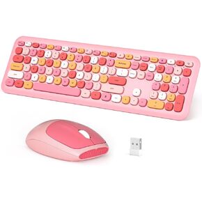 Dilter Wireless Keyboard and Mouse Combo, 104 Keys Full-Sized Typewriter Keyboards and 3 Adjustable DPI Mouse, 2.4 GHz USB Receiver Plug and Play, for Windows 7 8 10, PC, Laptop, Desktop (Black)