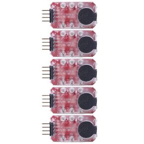5 Pcs Lithium Battery Low Voltage Battery Checker Tester Sound Light Warning Real Time Detection Battery Voltage Buzzer Alarm for 2S 3S