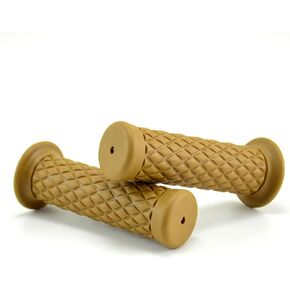 Augeny Motorcycle Hand Grips, 7/8" Vintage Non-Slip Rubber Handlebars, Soft Motorbike Thruster Grip for Hand Comfort, Universal Accessories for Motocross Scooter Dirt Bike (Black)
