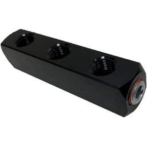 3 Way Air Hose Coupler Distribution Block Bar Line Splitter Manifold 1/4" NPT