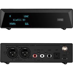 B3 True HiFi Bluetooth v5.1 Music Receiver, LDAC aptX HD Low Latency, Built-in ESS DAC, Balanced XLR, Unbalanced RCA, Digital Optical and COAXIAL Audio Outputs