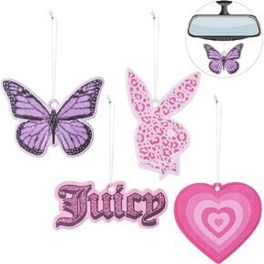 ANGOLIO Car Air Freshener Kawaii Japanese Snacks Pink Incense Chips Scented Ornament Car Rearview Mirror 4 Styles Scents Bubble Tea Strawberry Milk Peaches Vent Decor Aromatic For Party Supplies