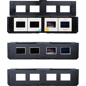 Magnasonic Long Tray Slide Film Holder for 35mm Compatible Film Scanners, Holds 4 Slides to Speed up Processing Time, Easy to Use, Gently Flattens and Protects Film Edges - Set of 3 (ST01)