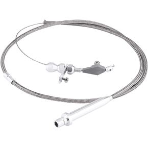 TH350 Kickdown Cable, Stainless Steel Braided Transmission Kick Down Cable Detent Kickdown