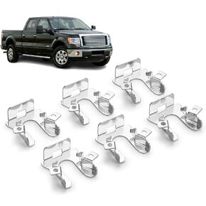 مشبك الاحتفاظ بالمصباح الأمامي 6 قطع من CAPSER لـ 1992-1996 Ford F150 F250 F350 Lincoln Benz مجموعة مشبك الاحتفاظ بالمصباح الأمامي المعدني in Kuwait