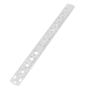 Bike Spoke Ruler, Double Sided Stainless Steel Bike Spoke Length Professional Measuring Tool for Crank Locking Screw Spoke Length Gauge