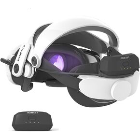 GOMRVR Comfort Battery Head Strap 5000mAh Compatible with Meta Quest 3 Accessories, for Enhanced Comfort and Immersion in VR Gaming (5000x2 mAh Battery Head Strap)