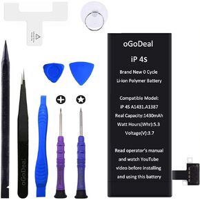 oGoDeal Battery Replacement for iPhone 4S A1431, A1387
