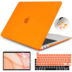 غطاء حماية Teryeefi لجهاز MacBook Pro 13 بوصة 2022 2021 2020 2019 2018 2017 2016 إصدار A2338 M2 M1 A2289 A2251 A2159 A1989 A1706، هيكل صلب بلوري + غطاء لوحة مفاتيح + واقي شاشة، وردي طباشيري