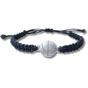 Sportybella Basketball Charm Bracelet- Adjustable Bracelets For Girls And Boys w/Basketball Charm. Basketball Gifts And Souvenir for Basketball Players. Unisex Friendship Bracelet