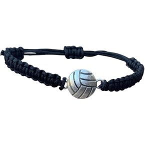 Sportybella Volleyball Charm Bracelet- Adjustable Bracelets For Girls with Volleyball Charm. Ideal Volleyball Gifts & Souvenir for Volleyball Players. Unisex Friendship Bracelet
